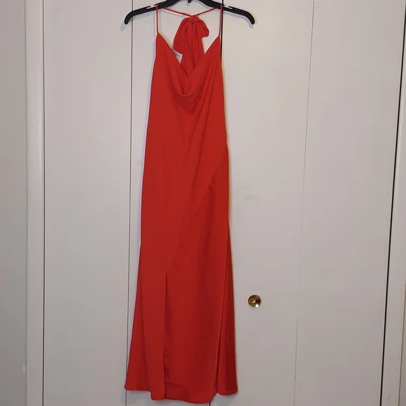 Cushnie for Target Red Halter Tie Neck Slip Dress Size 12 NWT - Picture 6 of 16